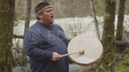 Coastal Indigenous Singer & Drummer by River | Collection