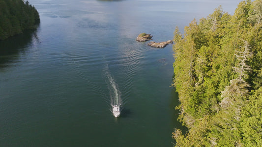 Boat in Clayoquot Sound by Tofino 2