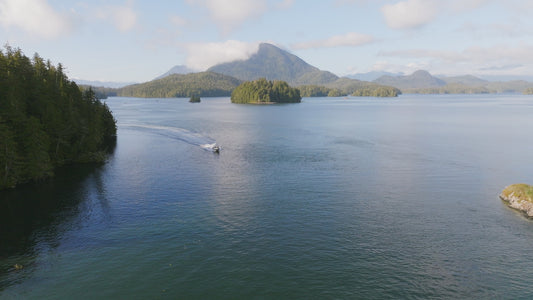 Boat in Clayoquot Sound by Tofino 1