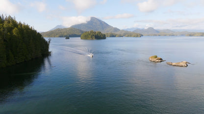 Boat in Clayoquot Sound by Tofino 1